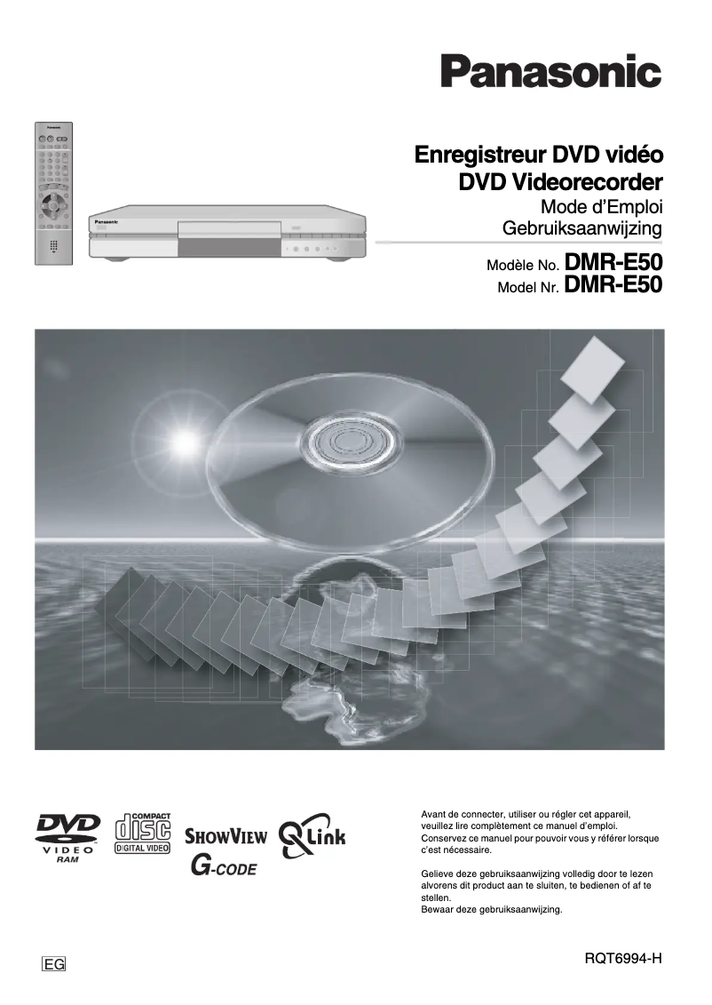 Page 1 de la notice Manuel utilisateur Panasonic DMR-E50