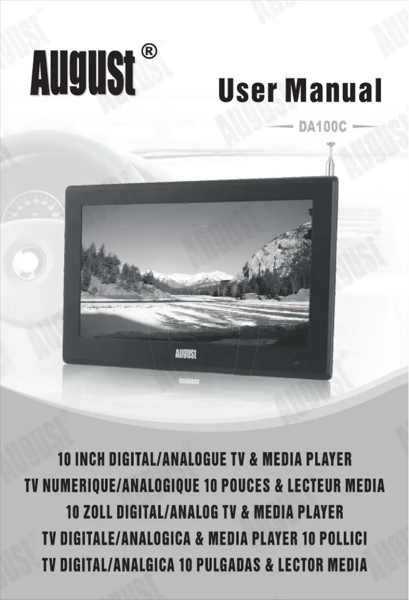 Page 1 de la notice Manuel utilisateur August DA100C