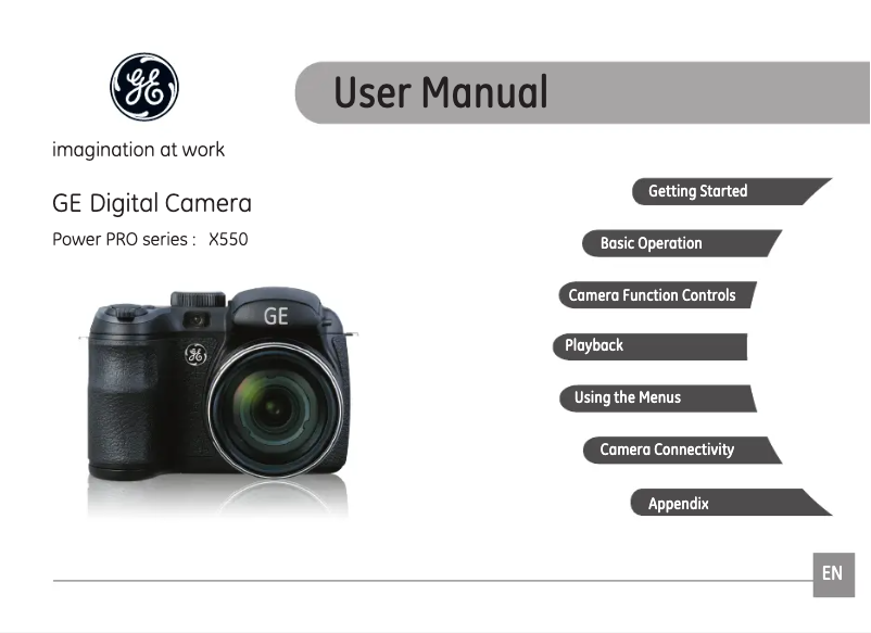 Image de la première page du manuel de l'appareil X550