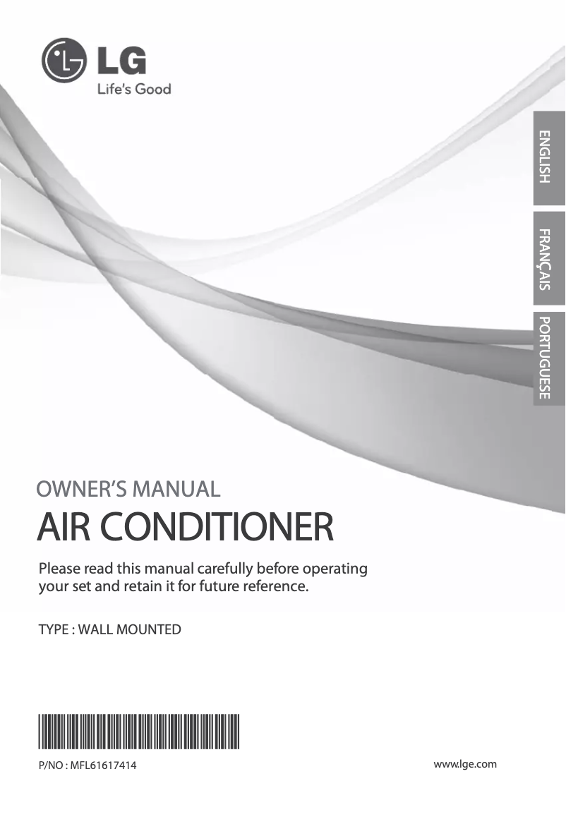 Page 1 de la notice Manuel utilisateur LG BSNQ186C7A1