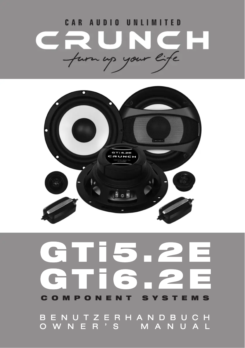 Page n°1 - Manuel utilisateur Crunch GTi6.2E
