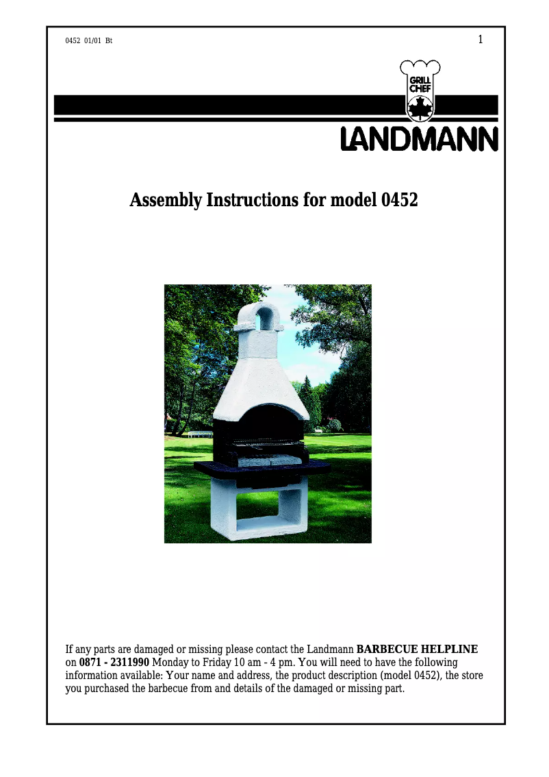 Página 1 del manual Manual de usuario Landmann Sicilia 0452