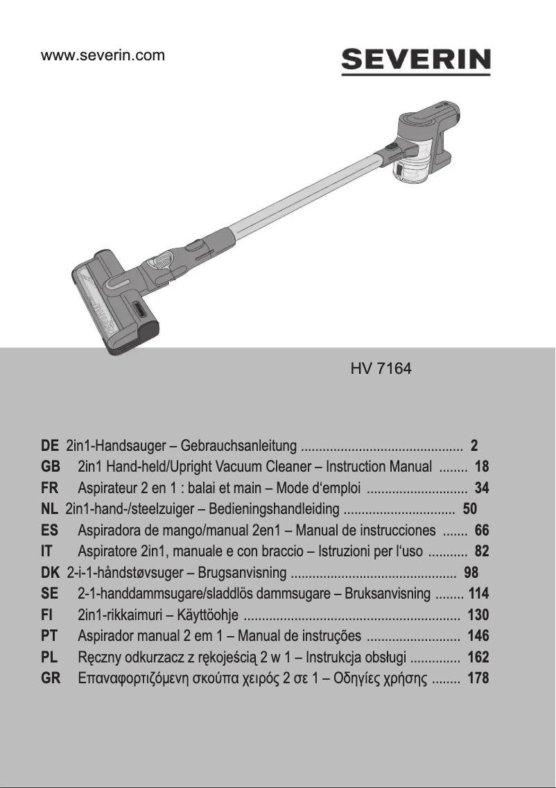 Image de la première page du manuel de l'appareil HV 7154
