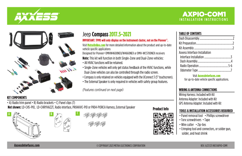 Page 1 de la notice Manuel utilisateur AXESS AXPIO-COM1