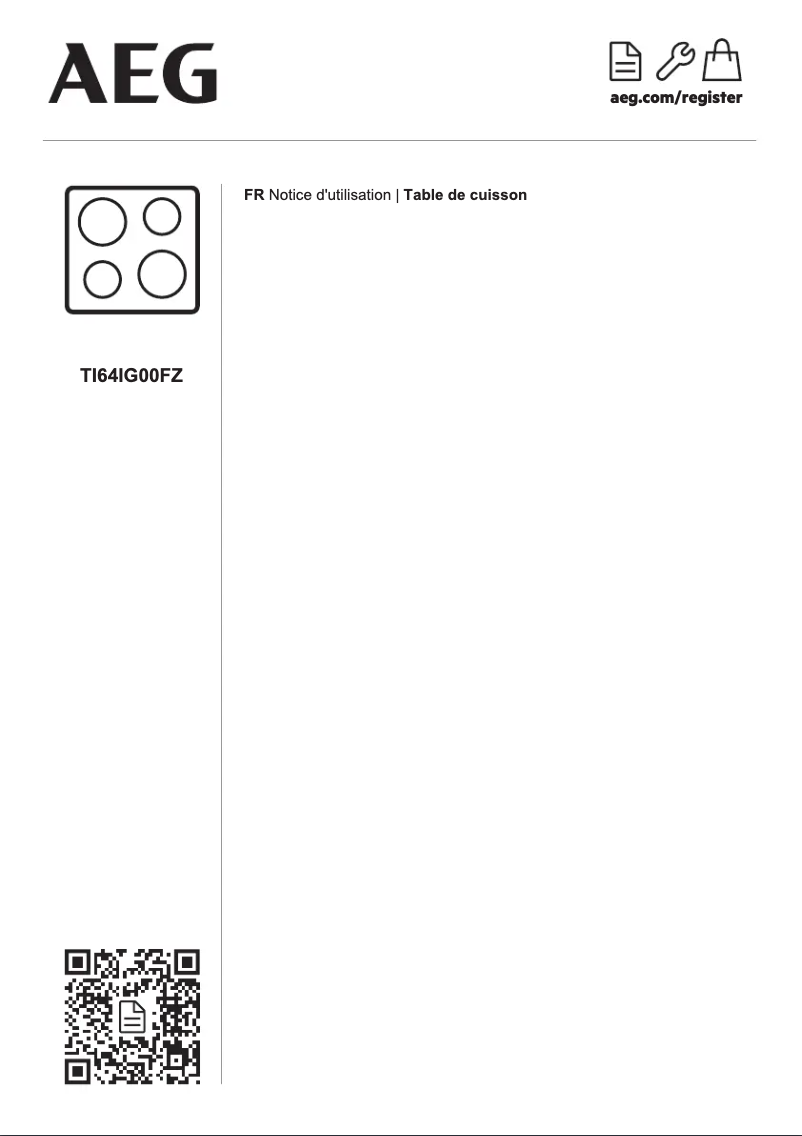 Page 1 de la notice Manuel utilisateur AEG TI64IG00FZ