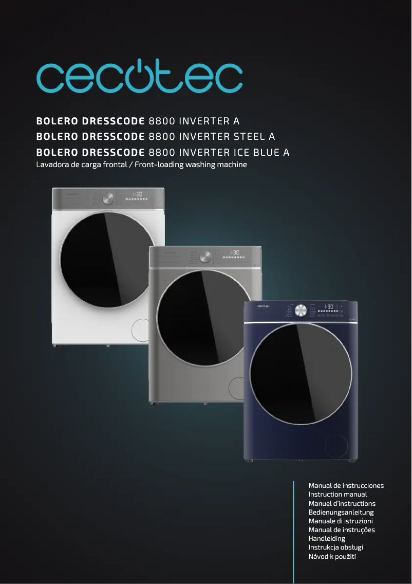 Page n°1 - Manuel utilisateur Cecotec Lavadora Bolero DressCode 8800 Inverter A