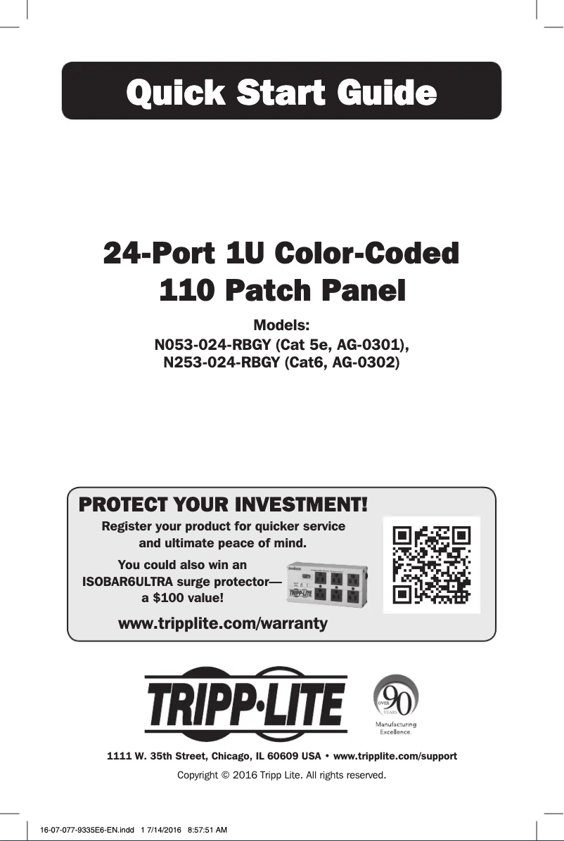 Página 1 del manual Manual de usuario Tripp Lite N053-024-RBGY