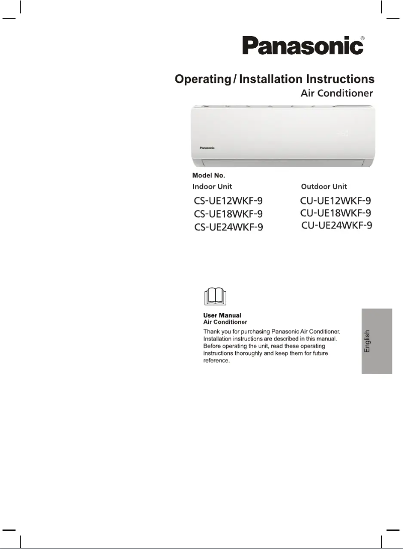 Image de la première page du manuel de l'appareil CS-UE12WKF-9