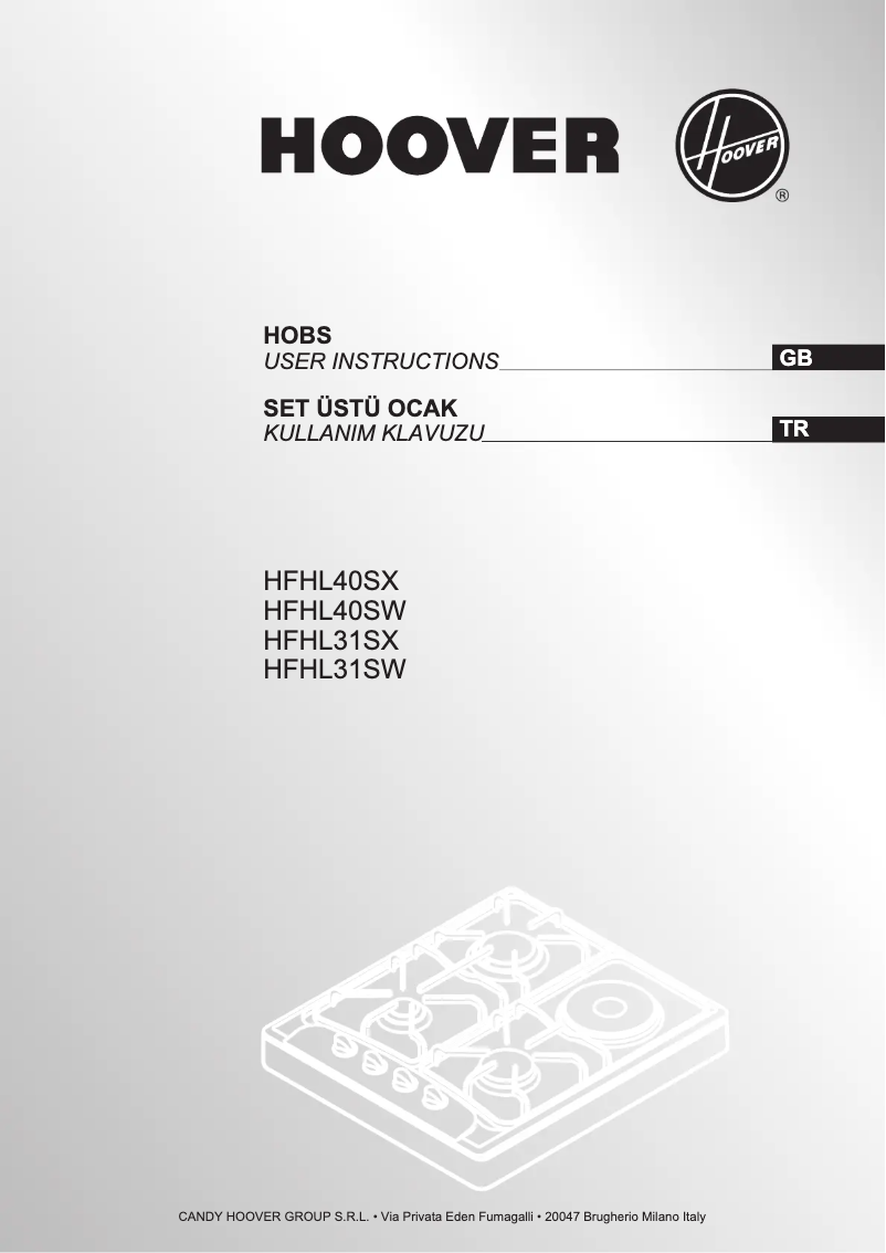 Page 1 de la notice Manuel utilisateur Hoover HFHL31SX