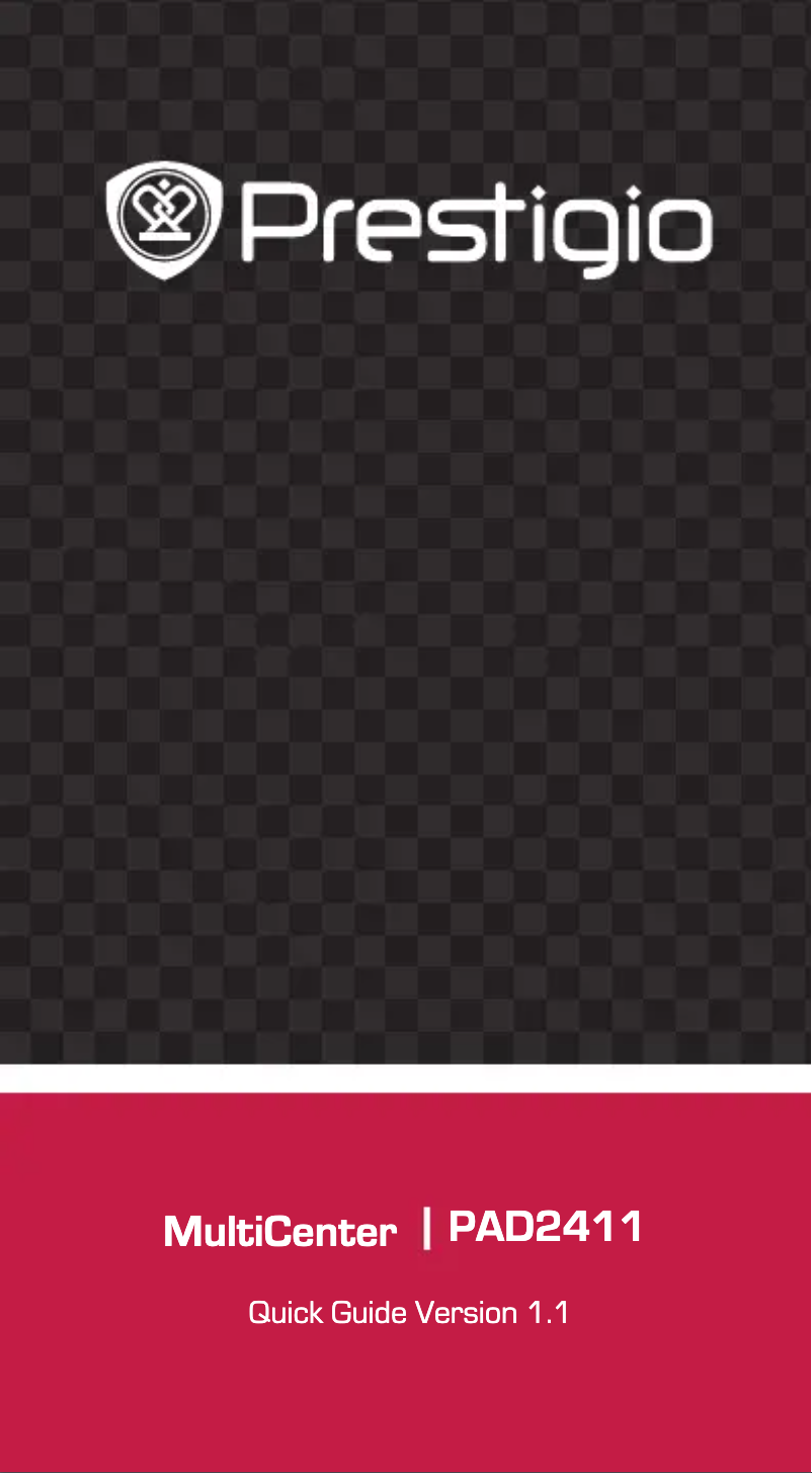 Page 1 de la notice Manuel utilisateur Prestigio MultiCenter PAD2411