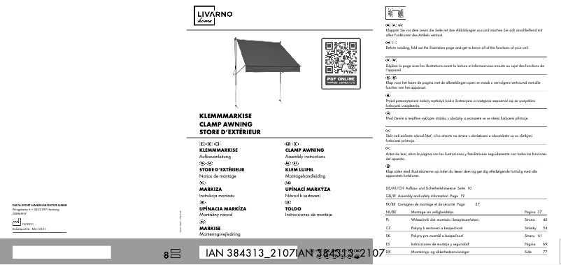Page n°1 - Manuel utilisateur Livarno Lux IAN 384313
