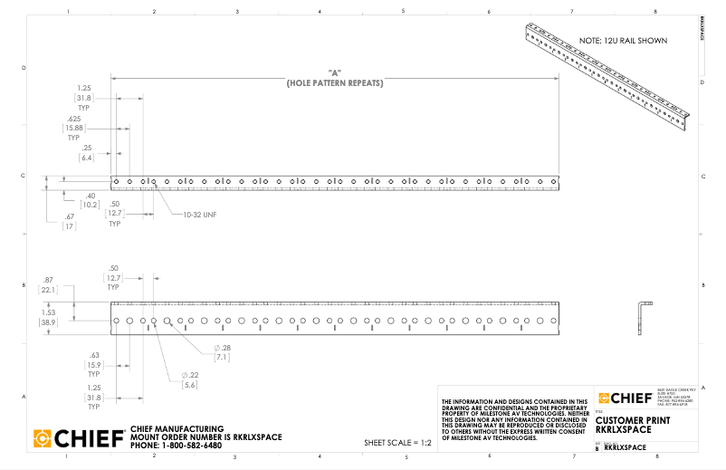 Page 1 de la notice Manuel utilisateur Chief RKRL45SPACE
