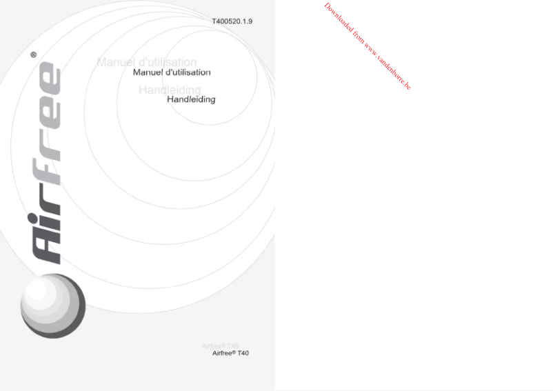 Page n°1 - Manuel utilisateur Airfree T40