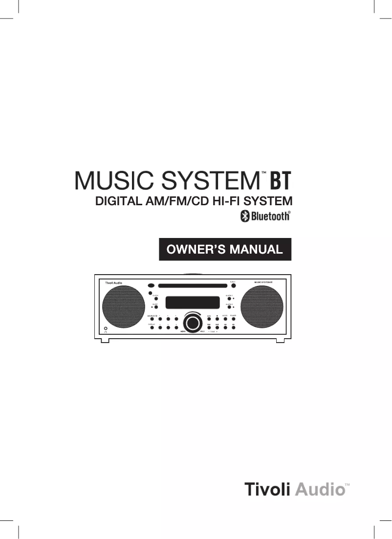 Page 1 de la notice Manuel utilisateur Tivoli Audio Music System BT