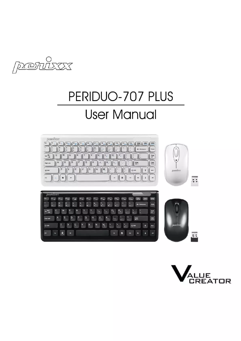 Page n°1 - Manuel utilisateur Perixx PERIDUO-707 PLUS