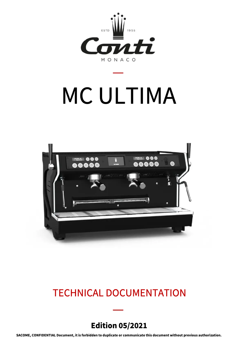 Page n°1 - Manuel utilisateur Conti MC Ultima