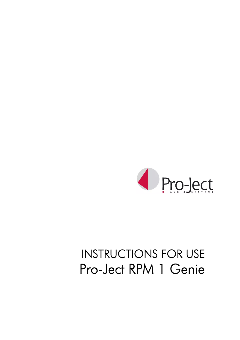 Image de la première page du manuel de l'appareil RPM 1 Genie