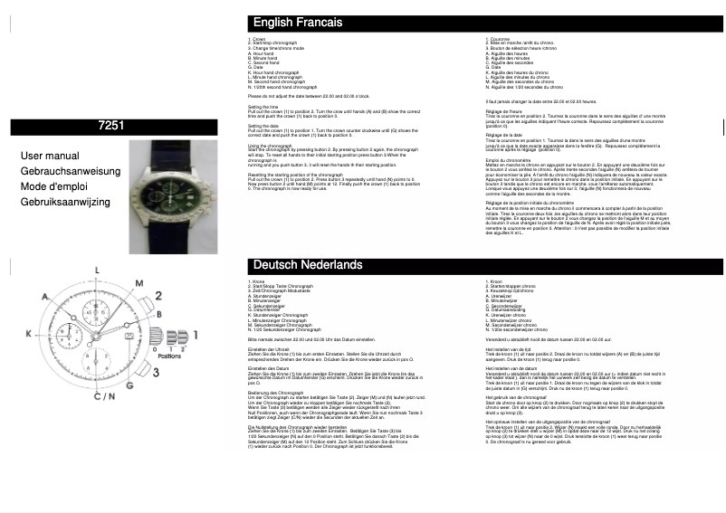 Page n°1 - Manuel utilisateur Davis 7251