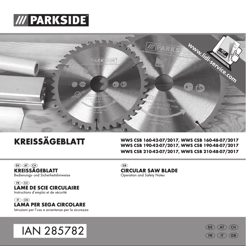 Image de la première page du manuel de l'appareil WWS CSB 160-42-07/2017