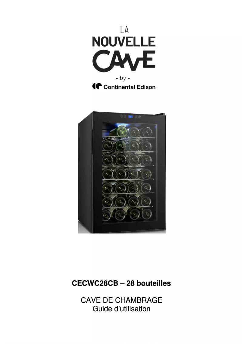 Page 1 de la notice Manuel utilisateur Continental Edison CECWC28CB