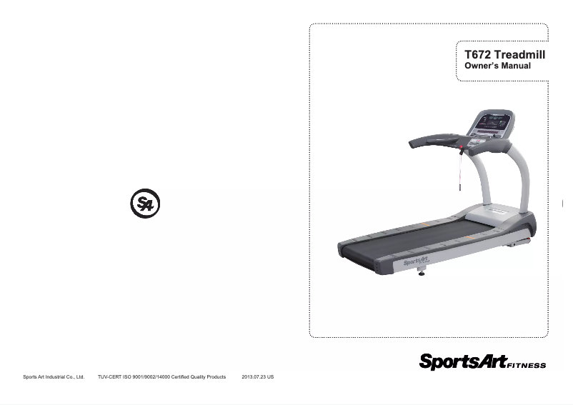 Página 1 del manual Manual de usuario SportsArt T672