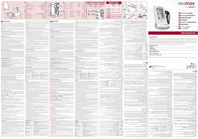 Image de la première page du manuel de l'appareil AD761f