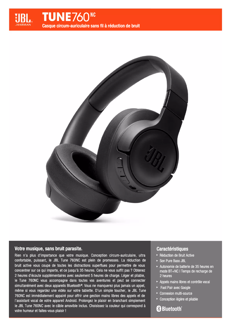Image de la première page du manuel de l'appareil Tune 760NC