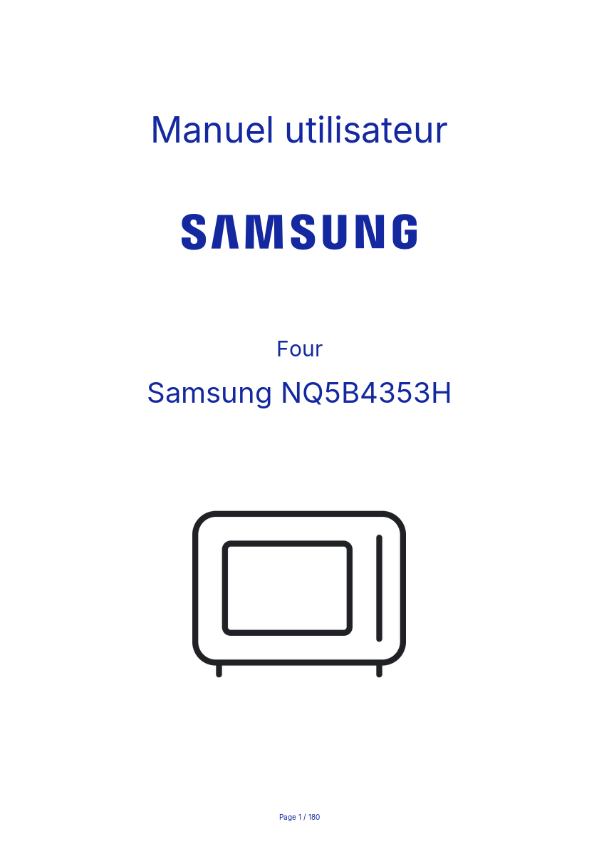 Image de la première page du manuel de l'appareil NQ5B4353H