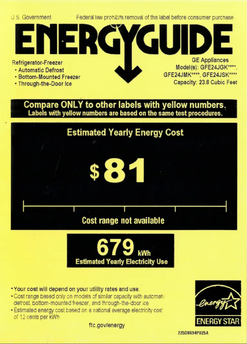 Image de la première page du manuel de l'appareil GFE24JMKES