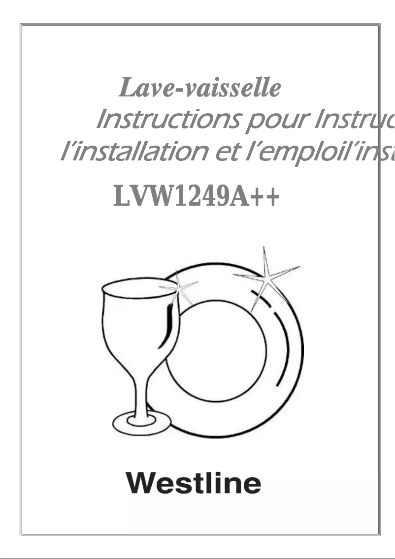 Page 1 de la notice Manuel utilisateur Westline LVW1249A++