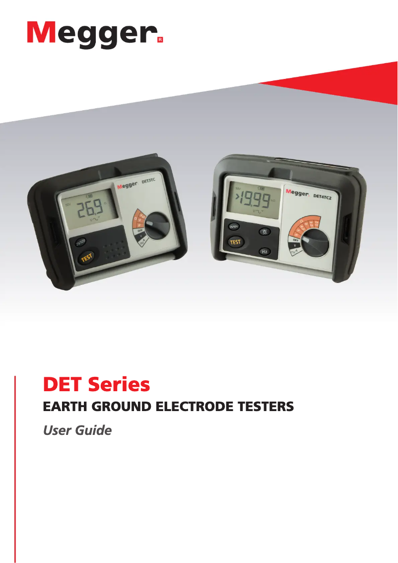 Page 1 de la notice Manuel utilisateur Megger DET4TD2