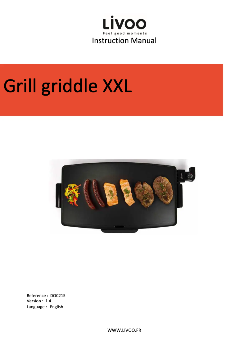 Page n°1 - Manuel utilisateur Livoo DOC215