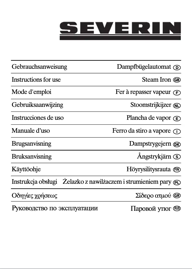 Page 1 de la notice Manuel utilisateur Severin BA 3277