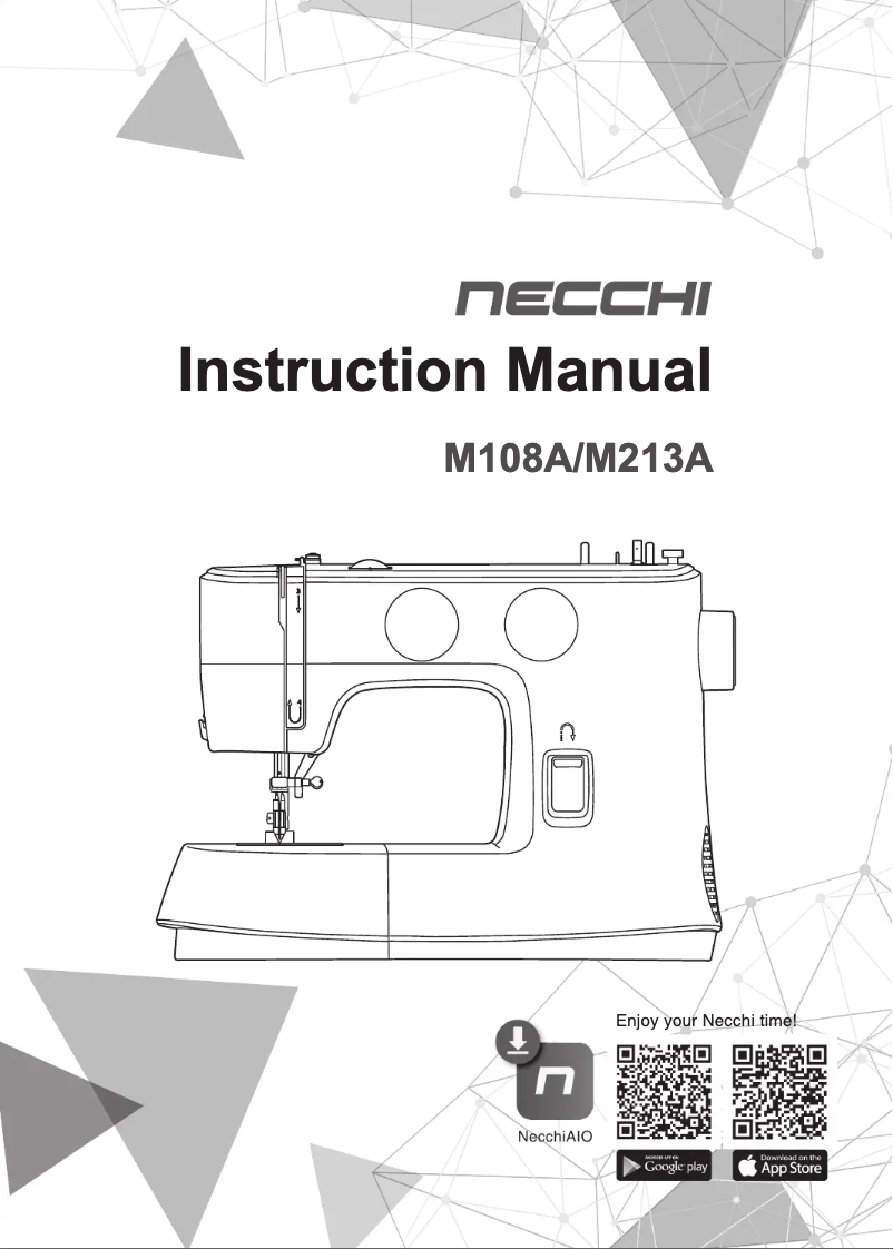 Page 1 de la notice Manuel utilisateur Necchi M108A