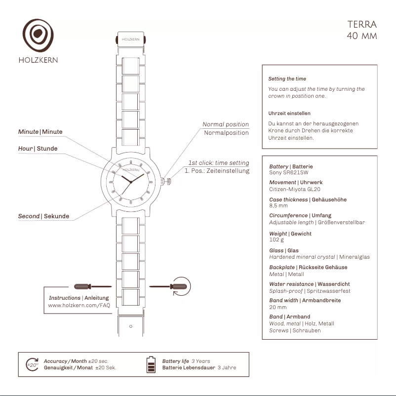 Page 1 de la notice Manuel utilisateur Holzkern Kazumura
