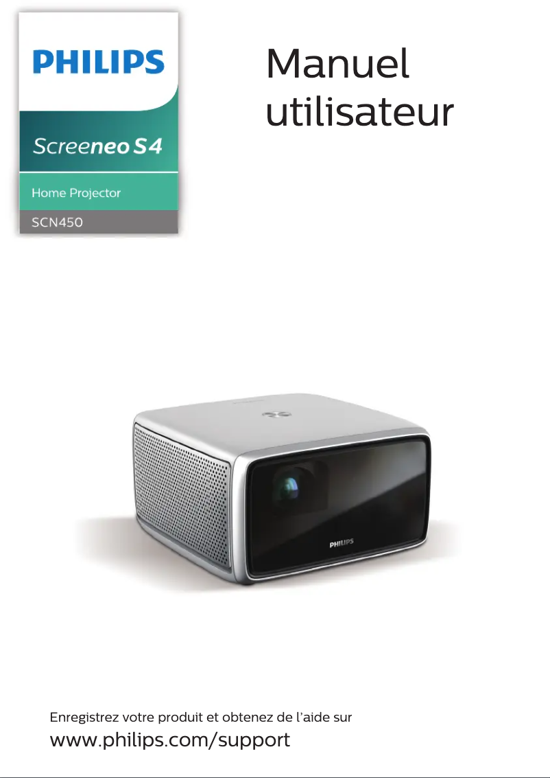 Image de la première page du manuel de l'appareil Screeneo S4 SCN450