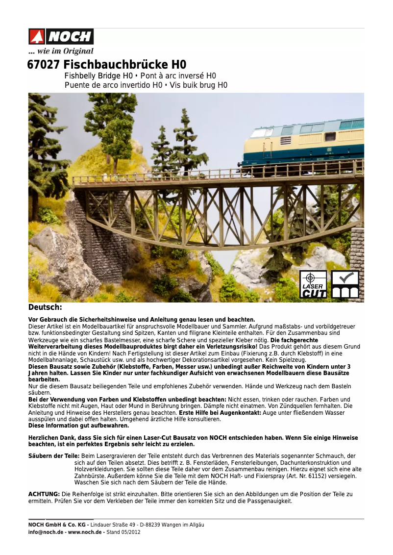 Page n°1 - Manuel utilisateur NOCH 67027