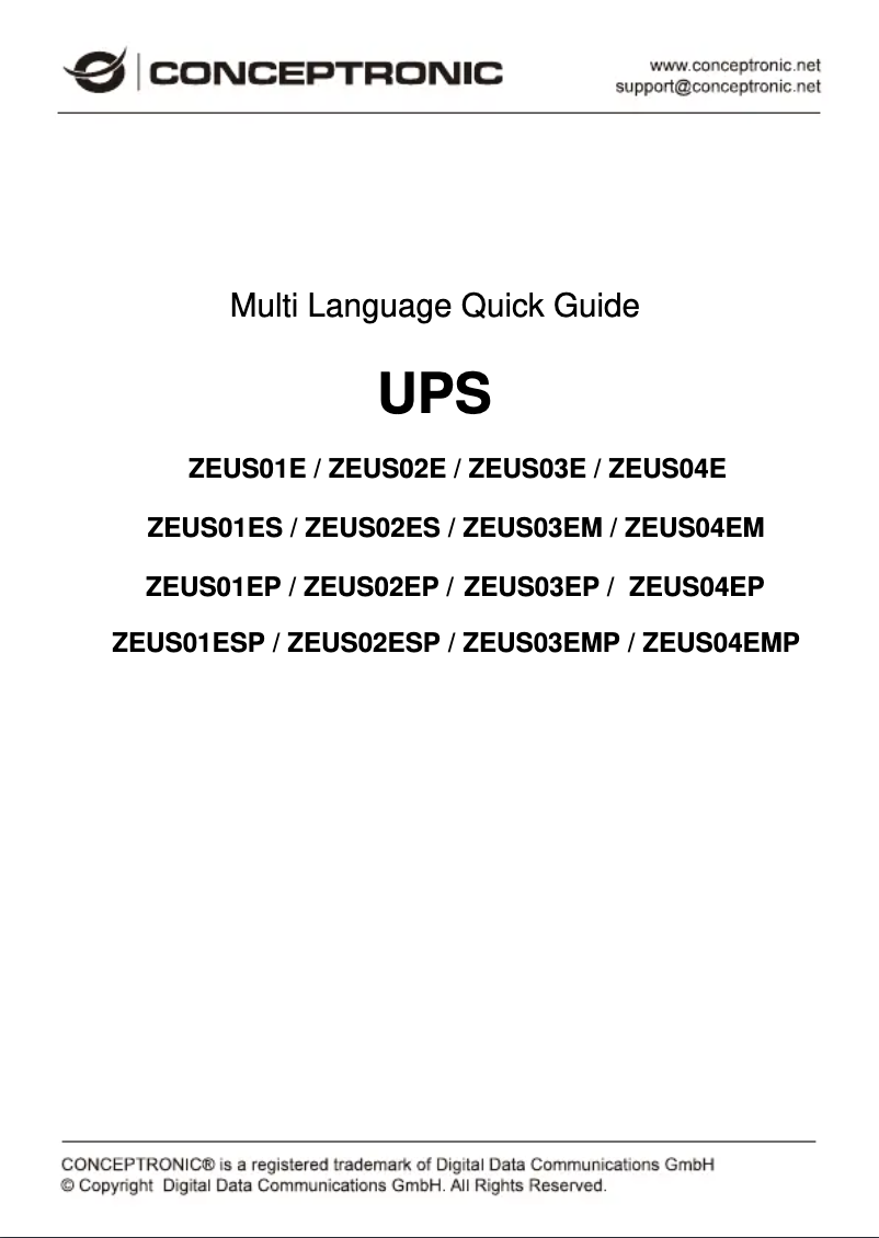 Page 1 de la notice Manuel utilisateur Conceptronic ZEUS04EP