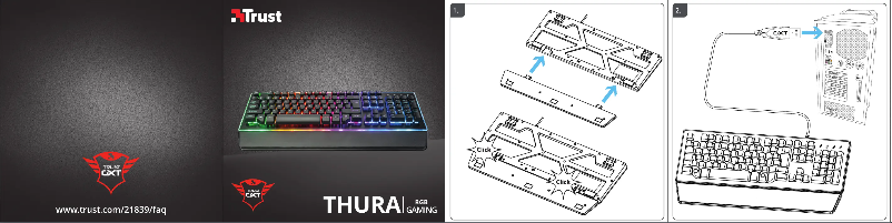 Page 1 de la notice Manuel utilisateur Trust Thura GXT 860