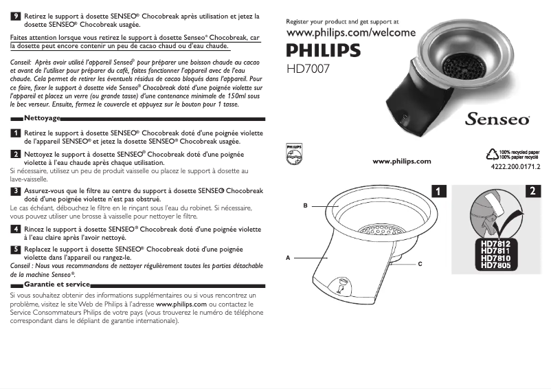 Image de la première page du manuel de l'appareil HD7007