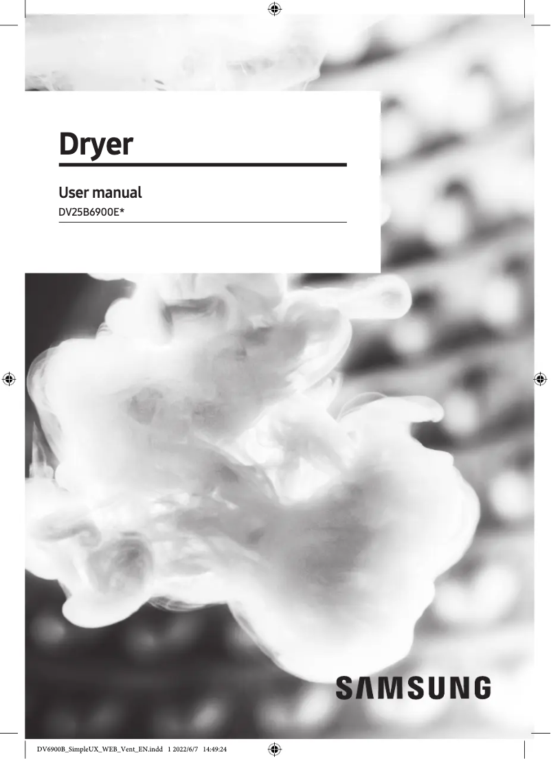 Page n°1 - Manuel utilisateur Samsung DV25B6800EW