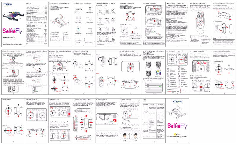 Page 1 de la notice Manuel utilisateur TEKK Selfie & Fly