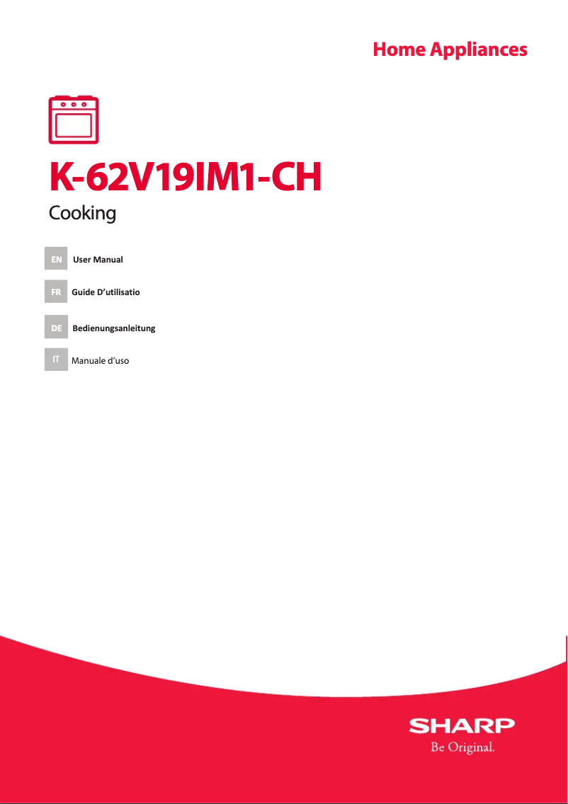 Page n°1 - Manuel utilisateur Sharp K-62V19IM1-CH