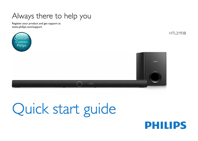 Image de la première page du manuel de l'appareil HTL2193B