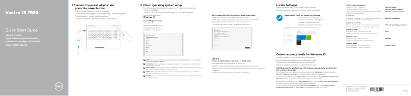 Page 1 de la notice Guide d'installation Dell Vostro 15 7580