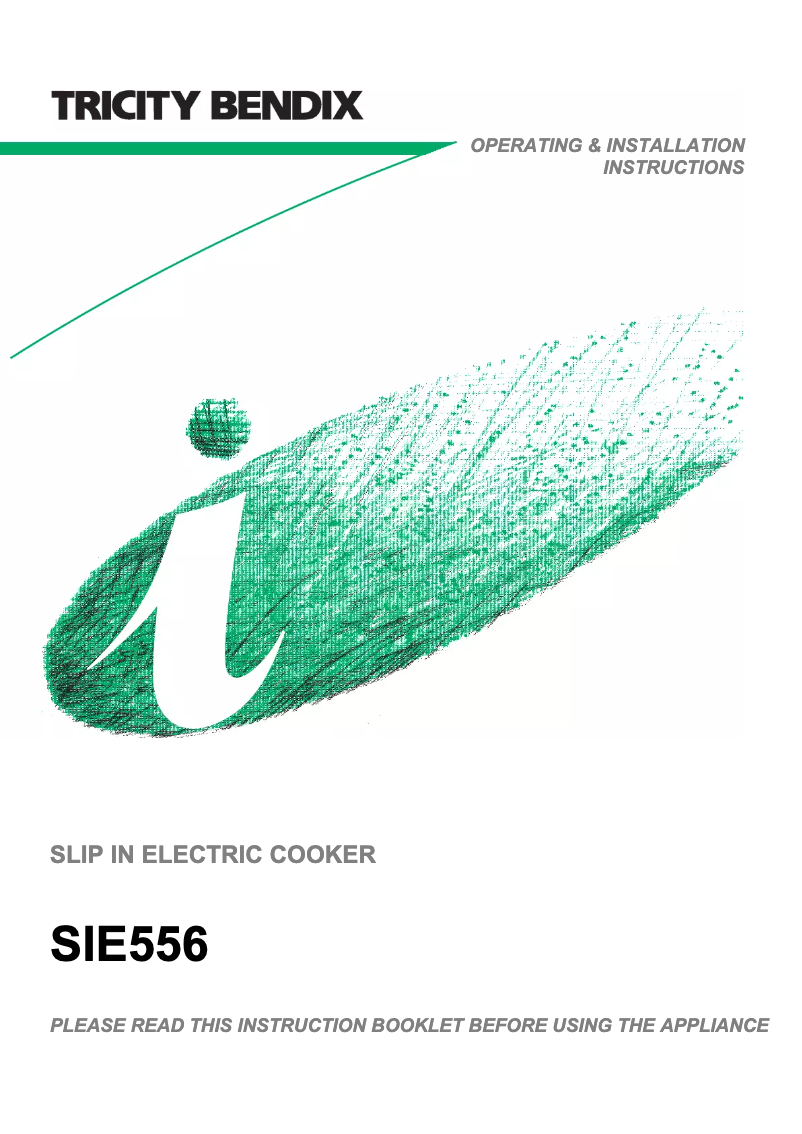 Page n°1 - Manuel utilisateur Tricity Bendix SIE556W