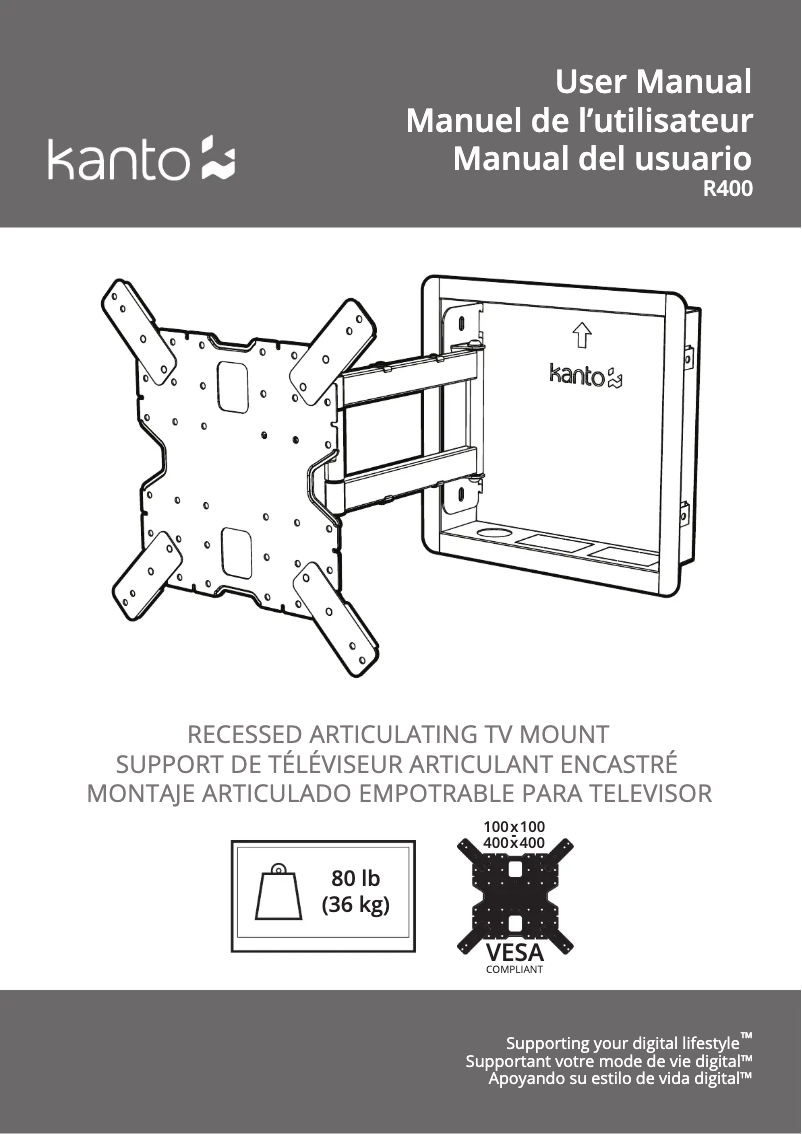 Page n°1 - Manuel utilisateur Kanto R400