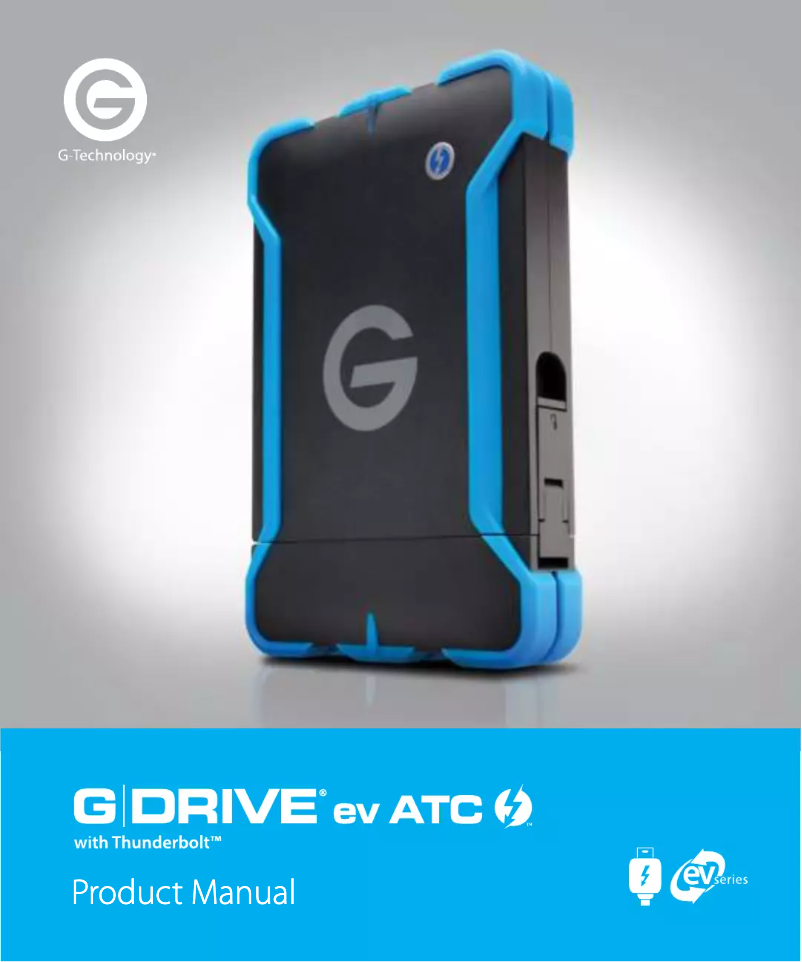 Image de la première page du manuel de l'appareil G-Drive ev