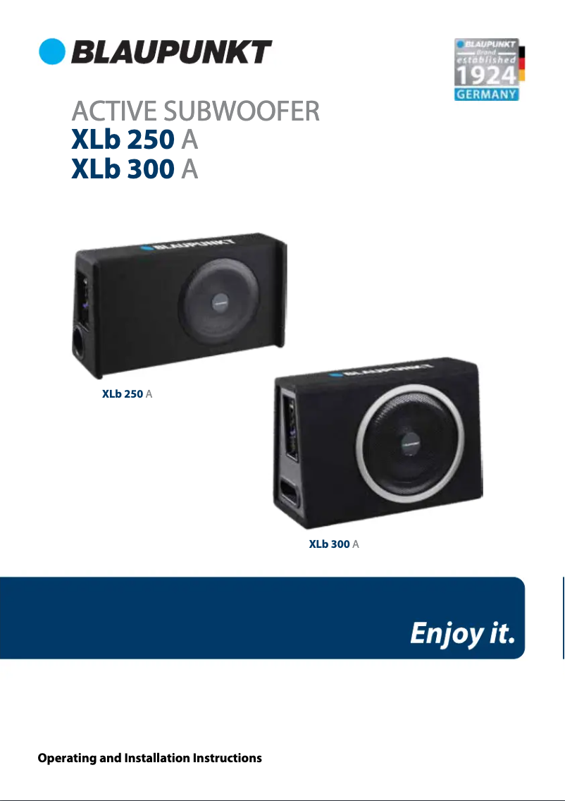 Page 1 de la notice Manuel utilisateur Blaupunkt Blue Magic XLb 300 A