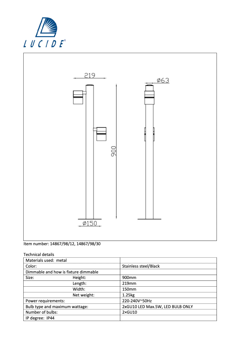 Image de la première page du manuel de l'appareil Arne
